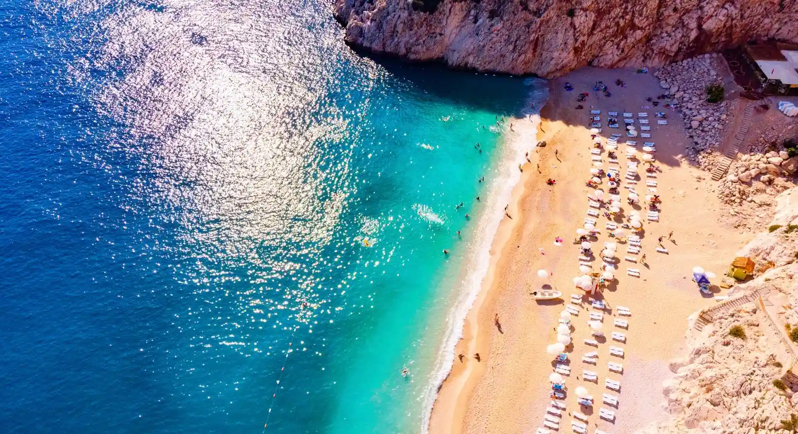 Upper-veiw-of-Antalya Konyaalti beach